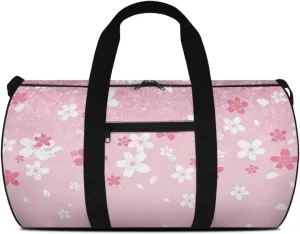 Cherry Blossom 55L Sports Duffle Bags Large Gym Duffel Bag Workout Bag for Women - Pink