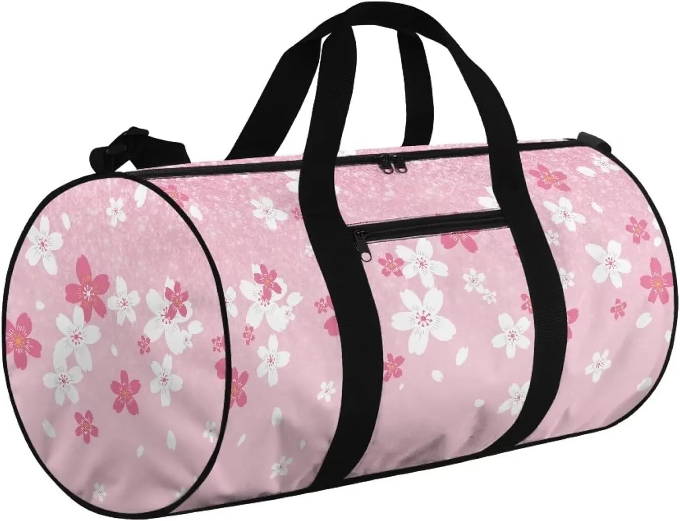 Cherry Blossom 55L Sports Duffle Bags Large Gym Duffel Bag Workout Bag for Women - Pink