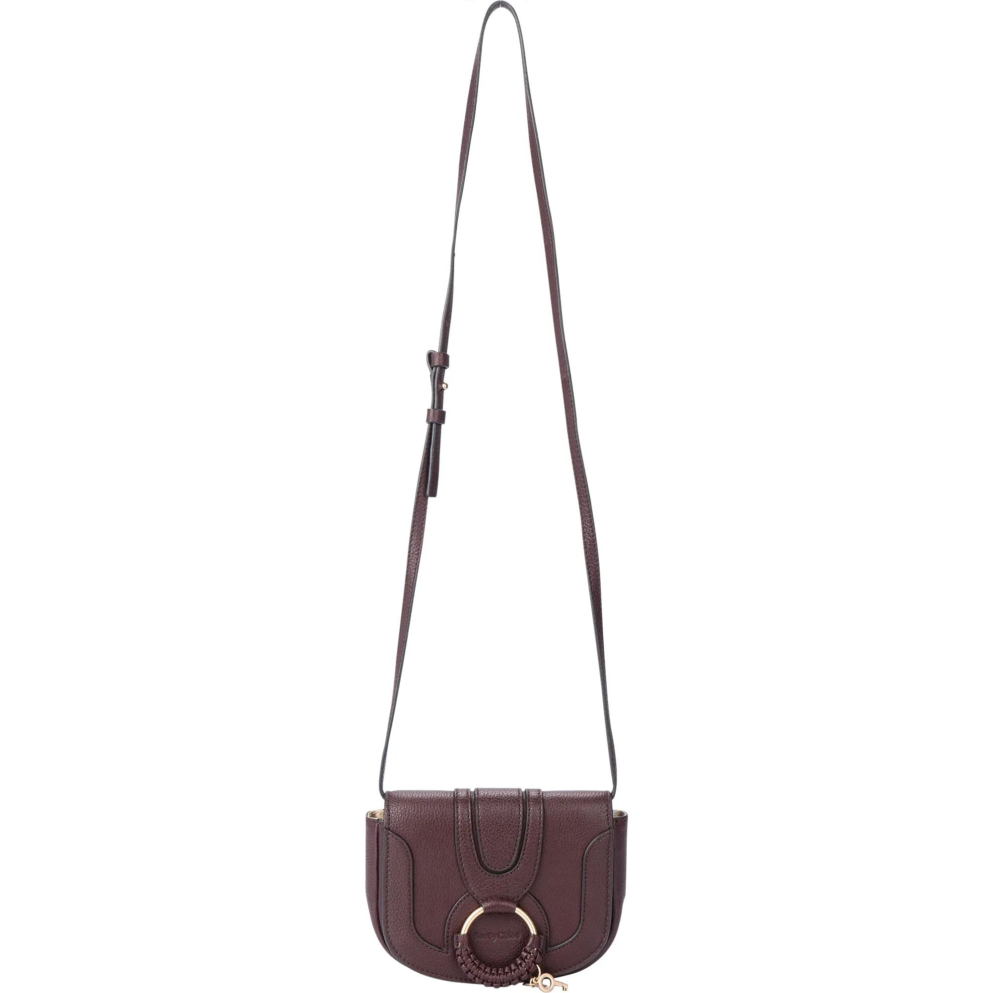 Chloe Leather Saddle Hana Crossbody Bag