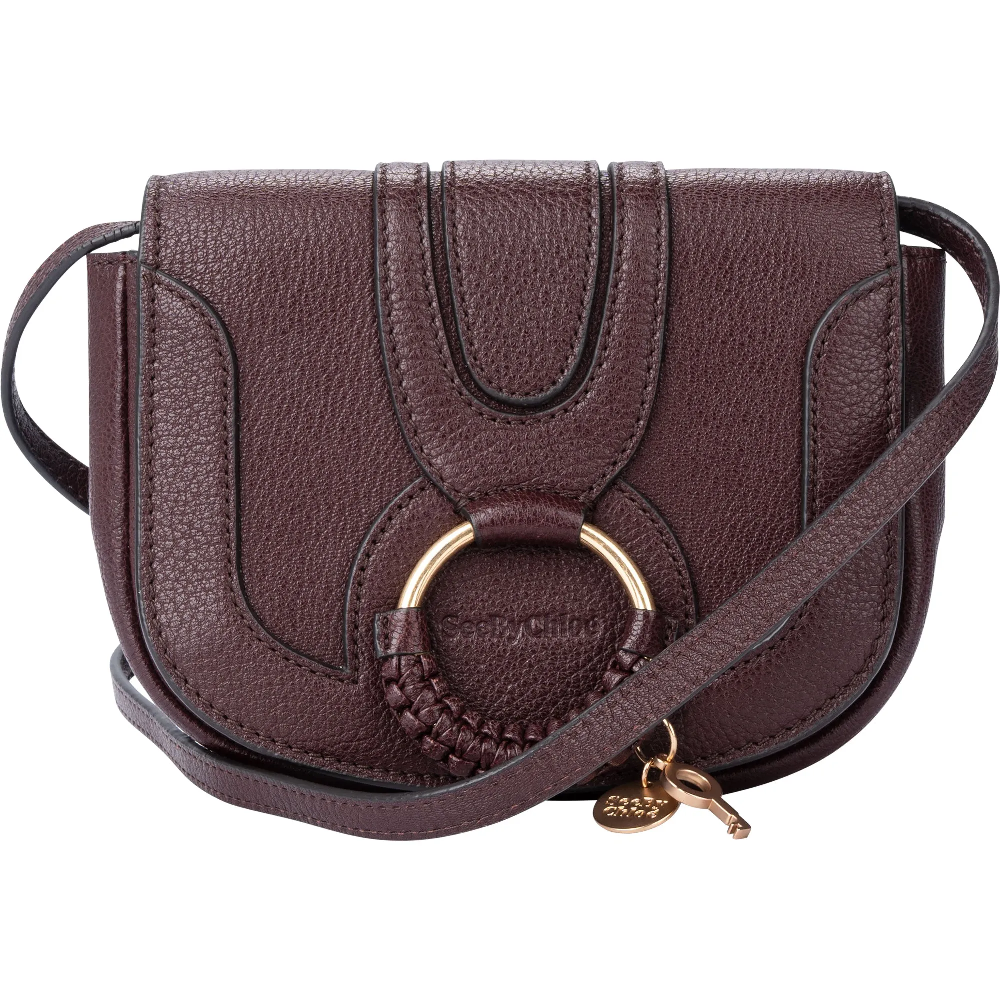 Chloe Leather Saddle Hana Crossbody Bag