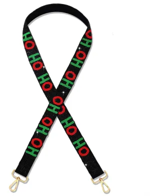 Christmas Purse Straps Replacement Crossbody Bag Strap Beaded HOHOHO Strap Wide Shoulder Strap Christmas for Women