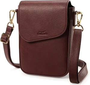 Claasico Crossbody Bag for Women, RFID Phone Purse, Card Slots Coin Pocket w/strap, Phone Holder PU Leather Crossbody Purse