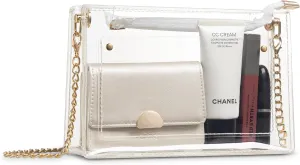 Clear Bag Crossbody Bag for Stadium Events & Concerts Small Sling Bag
