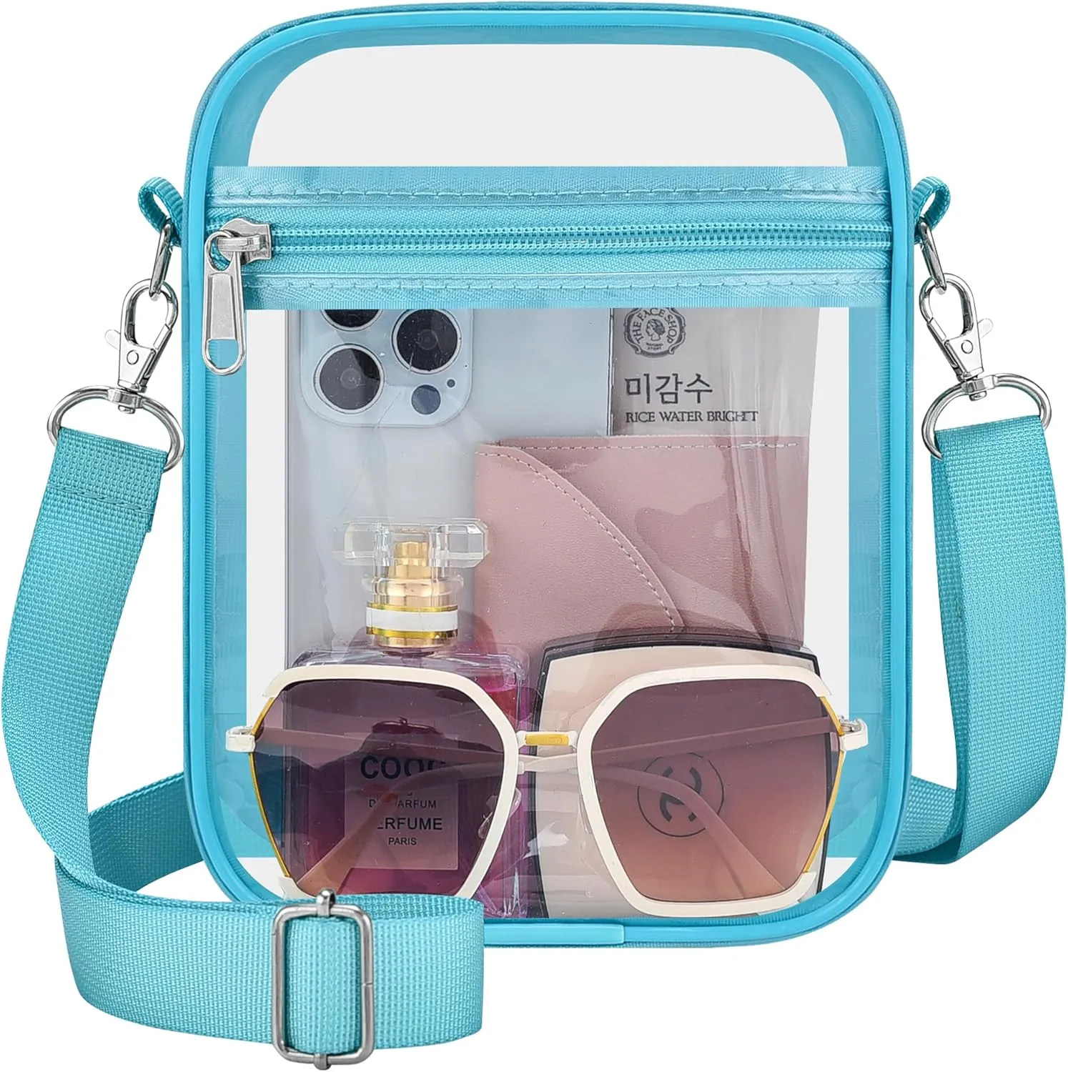 Clear Bag Stadium Approved Clear Purse for Women Clear Crossbody Bag for Stadium Events Concerts Festivals