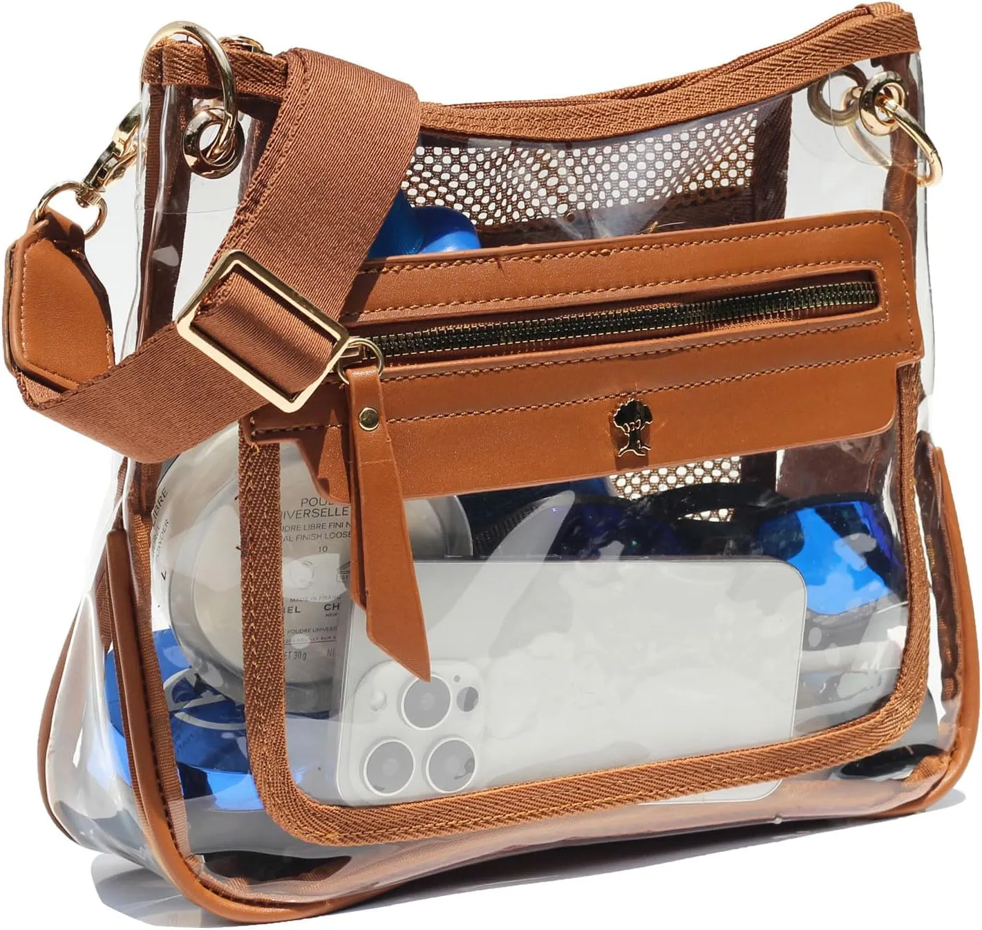 Clear Crossbody Bags for Women Stadium Approved Clear Purse for Concert Transparent Events Plastic Bag
