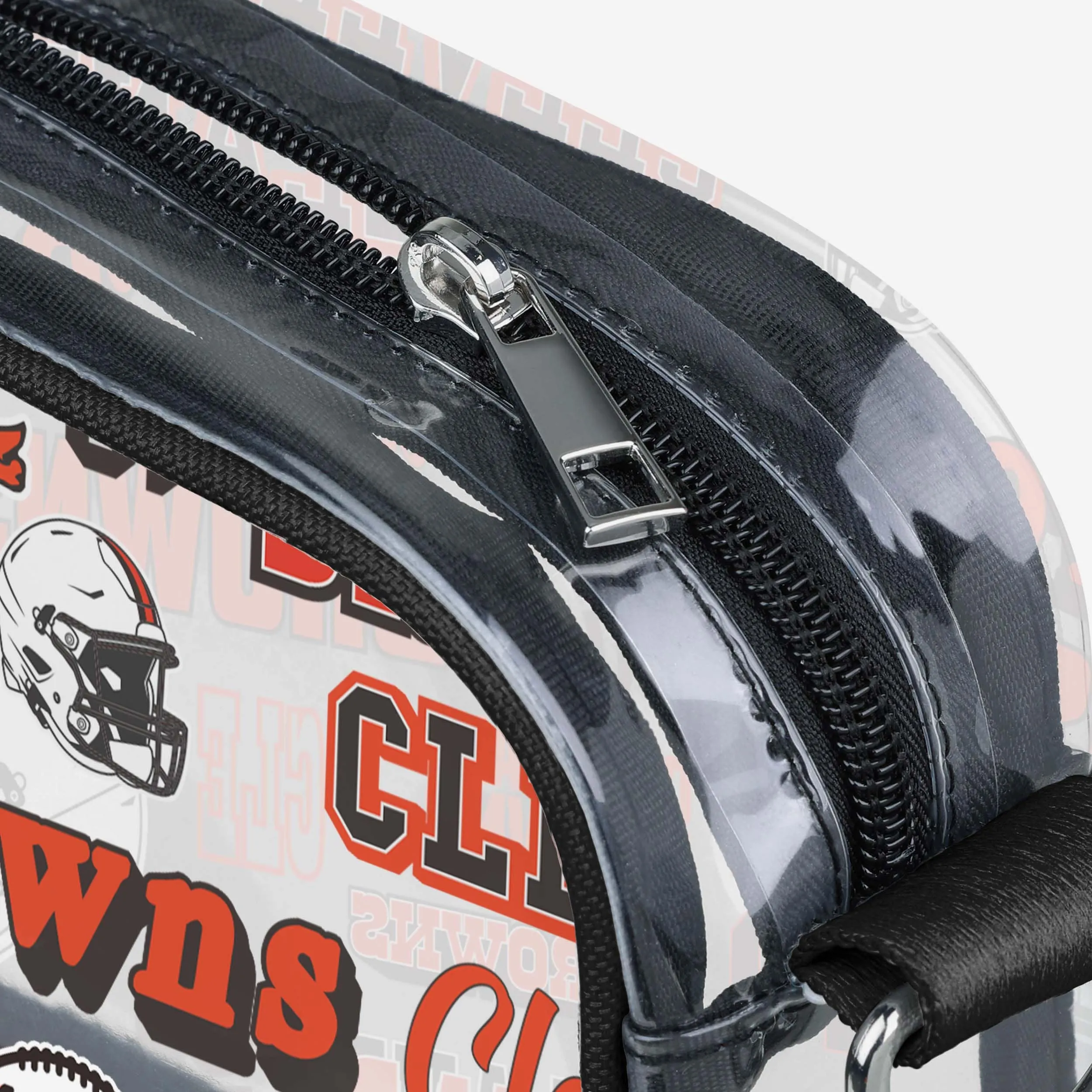 Cleveland Browns Repeat Retro Print Clear Crossbody Bag