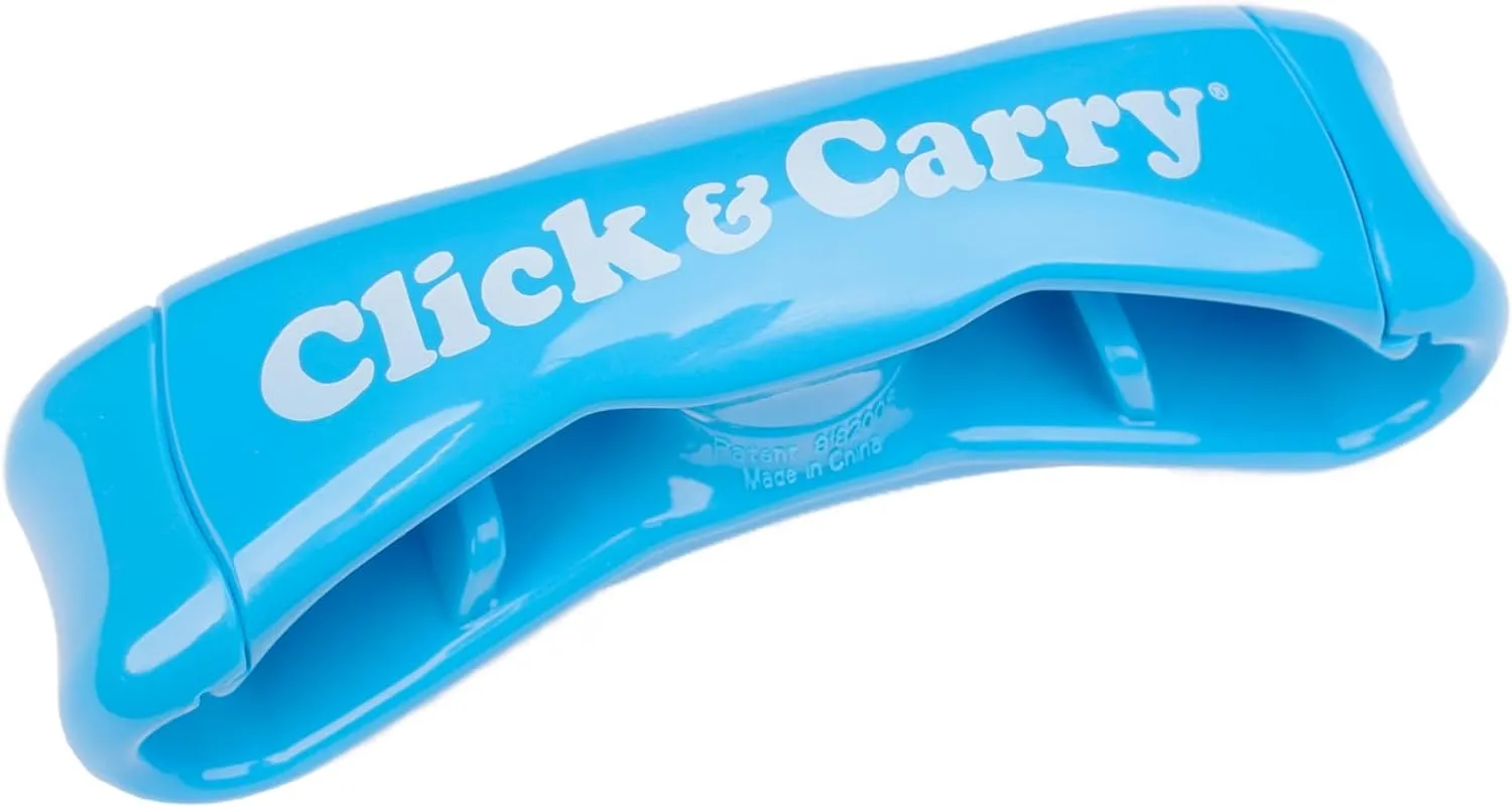 Click & Carry Grocery Bag Carrier - Plastic Bag Organizer and Holder for Easy Shopping - As Seen on Shark Tank - Comfortable Gel Padding Bags Handle, Hands-Free Design for Groceries, Paint Can Carrier