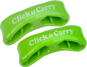 Click & Carry Grocery Bag Carrier - Plastic Bag Organizer and Holder for Easy Shopping - As Seen on Shark Tank - Comfortable Gel Padding Bags Handle, Hands-Free Design for Groceries, Paint Can Carrier