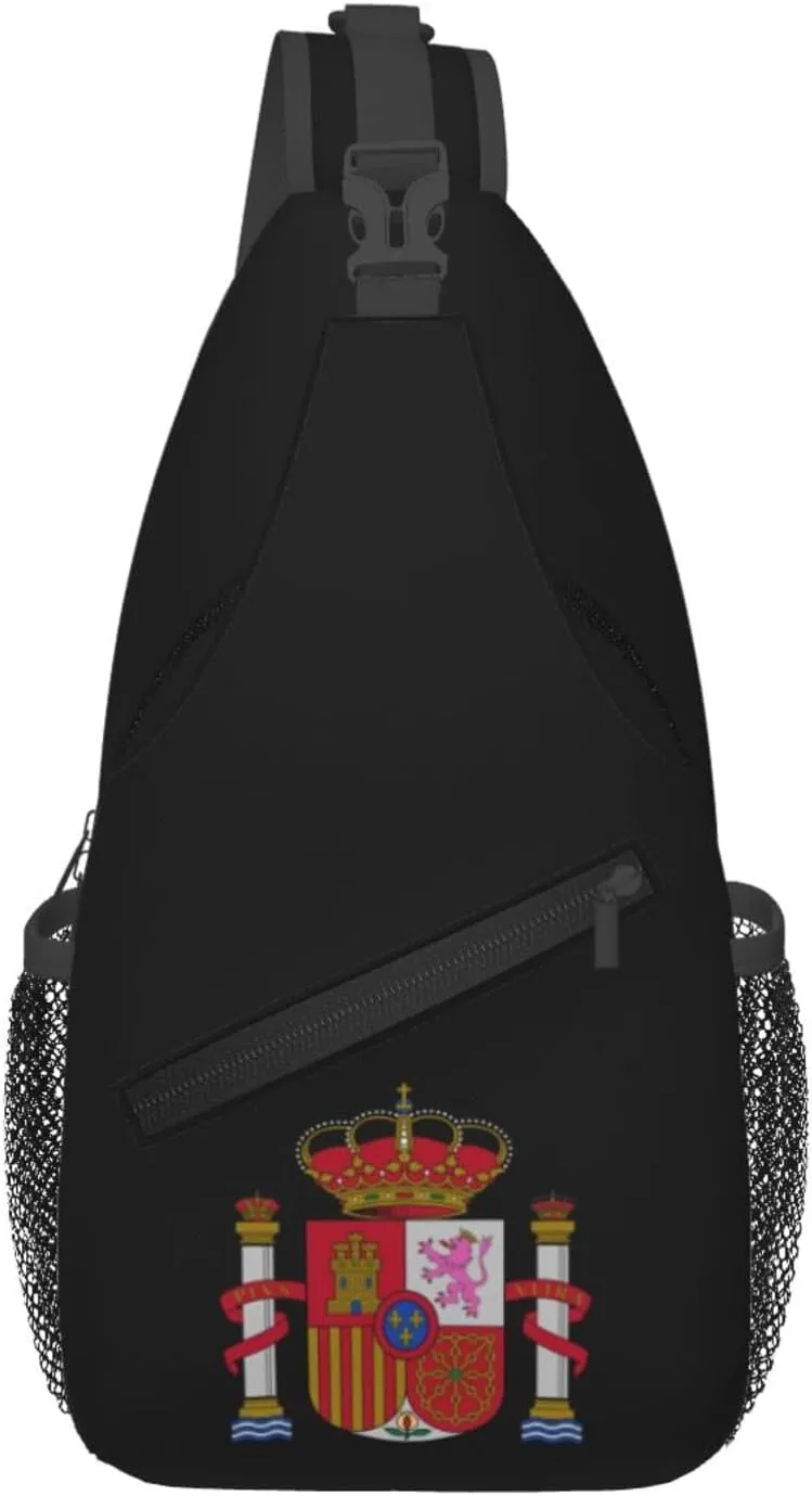 Coat of Arms of Spain Crossbody Bags For Women Men Chest Backpack Gym Shoulder Bag Travel Outdoor Sports Casual Crossbody Bags
