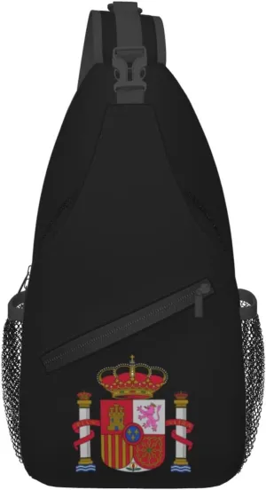 Coat of Arms of Spain Crossbody Bags For Women Men Chest Backpack Gym Shoulder Bag Travel Outdoor Sports Casual Crossbody Bags