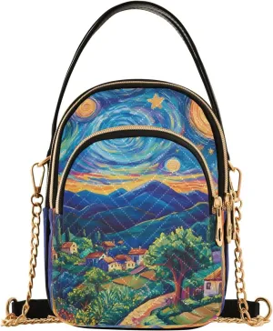 Colorful Crossbody Bags for Women Trendy Purse with Chain