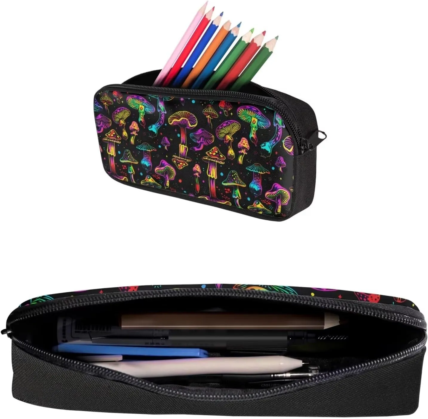 Colorful Mushroom School Backpack for Teen Girls 10-12 Middle School Bookbag With Lunch Box Pencil Case Set 3 In 1 Teens School Bag Elementary Primary Student Book Bags 4Th/5Th/6Th Grade