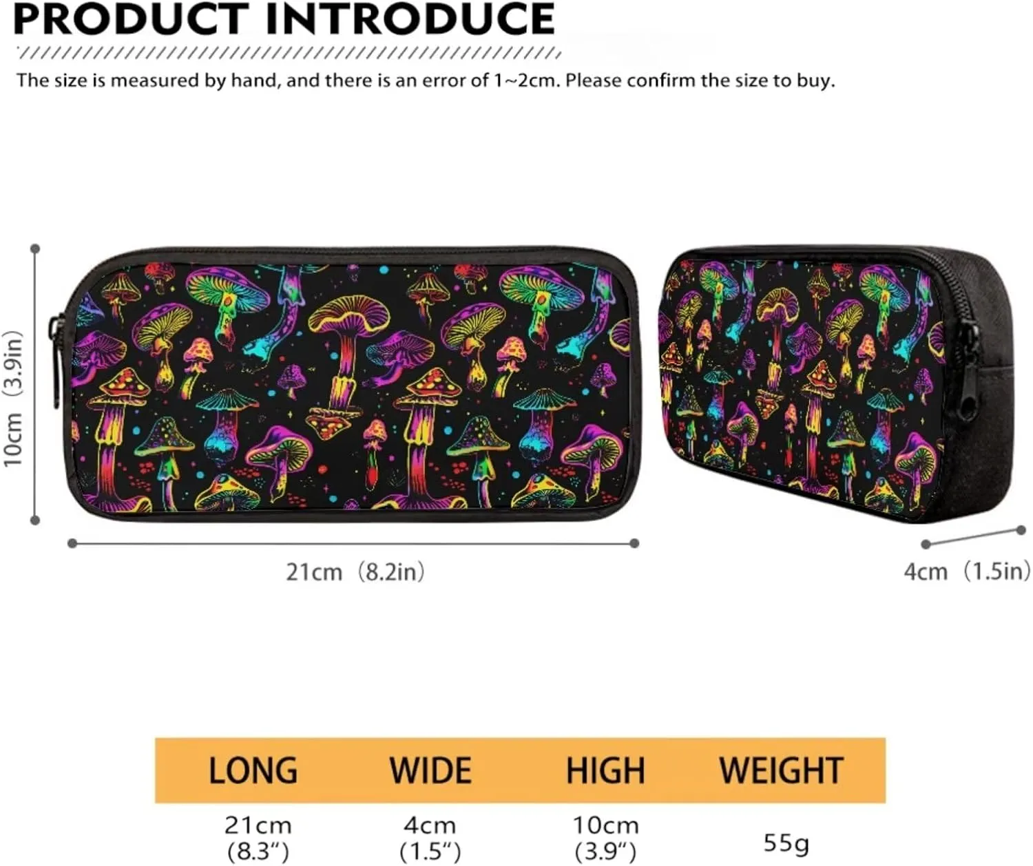 Colorful Mushroom School Backpack for Teen Girls 10-12 Middle School Bookbag With Lunch Box Pencil Case Set 3 In 1 Teens School Bag Elementary Primary Student Book Bags 4Th/5Th/6Th Grade