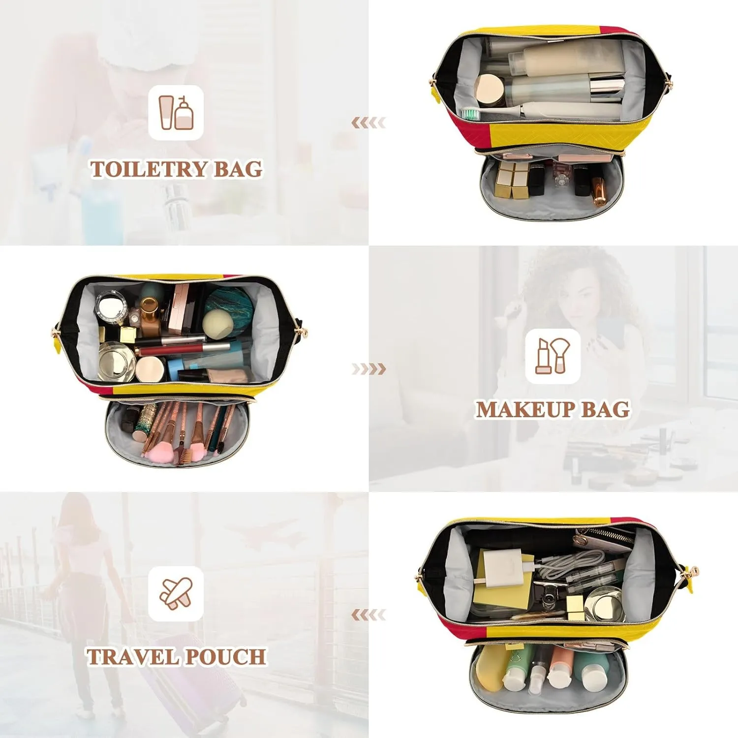 Cosmetic Bag Guineabissau Flag Travel Cosmetic Organizer Zipper Pouch Purse for Toiletries Accessories Brushes