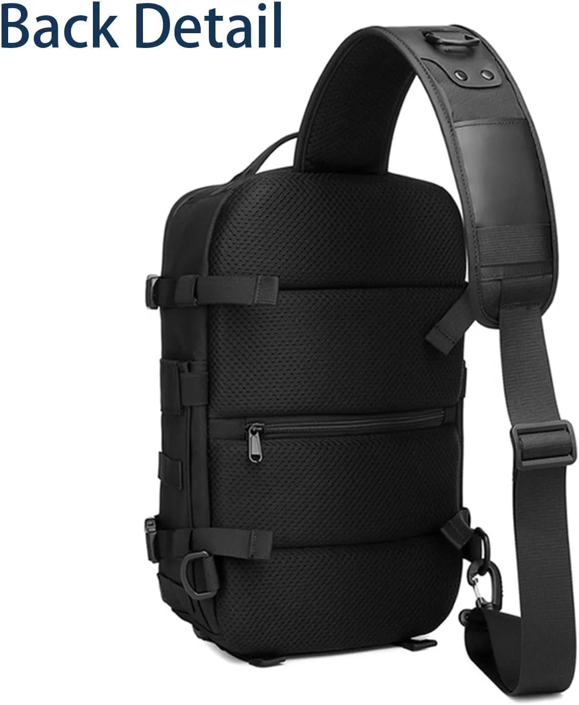 Cosmos Explorer Sling Bag, Anti Theft Tactical Sling Backpack, for Outdoor Hiking (black)