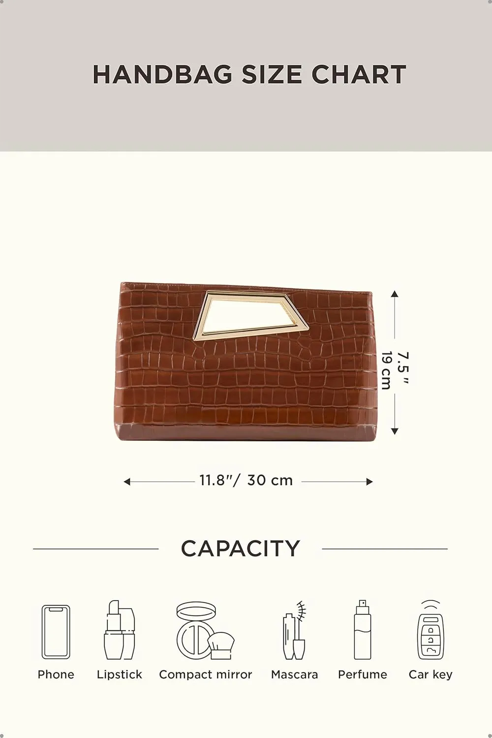 Coucoland Clutch Purse for Women - Evening Bags PU Leather Glitter Fashion Purse Handbag for Wedding Party Daily