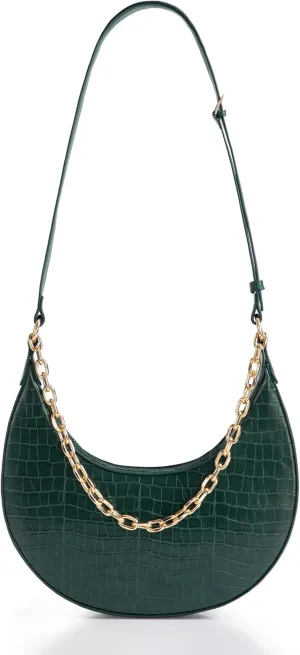 Coucoland Crossbody Bag for Women - Leather Shoulder Handbag Saddle Underarm Purse with Adjustable Strap for Women Daily