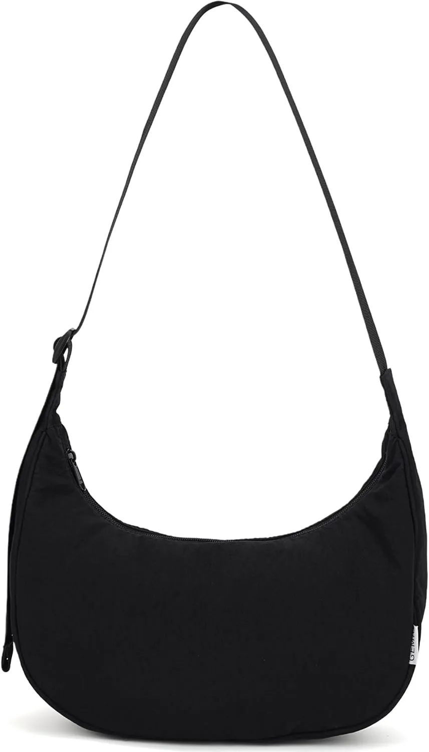 Crescent Bag For Women, Shoulder Bag Nylon Crossbody Bags For Women Multi-Pocket Sling Crossbody Bag Adjustable Strap