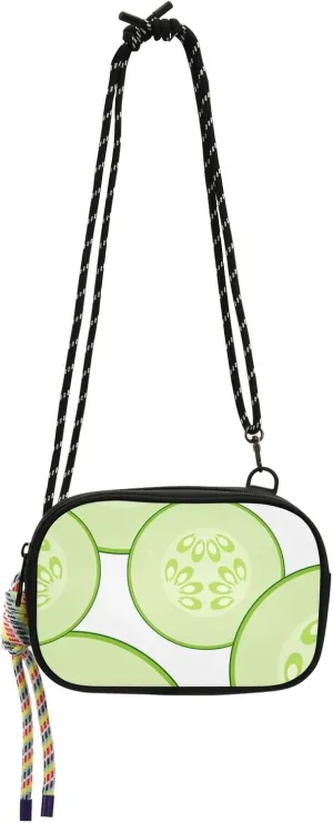 Crossbody Bag Big Cucumber Slices Cell Phone Purse Wallet with Credit Card Slots Multicolor Handbag with Adjustable Strap Fits Phone Keys And More