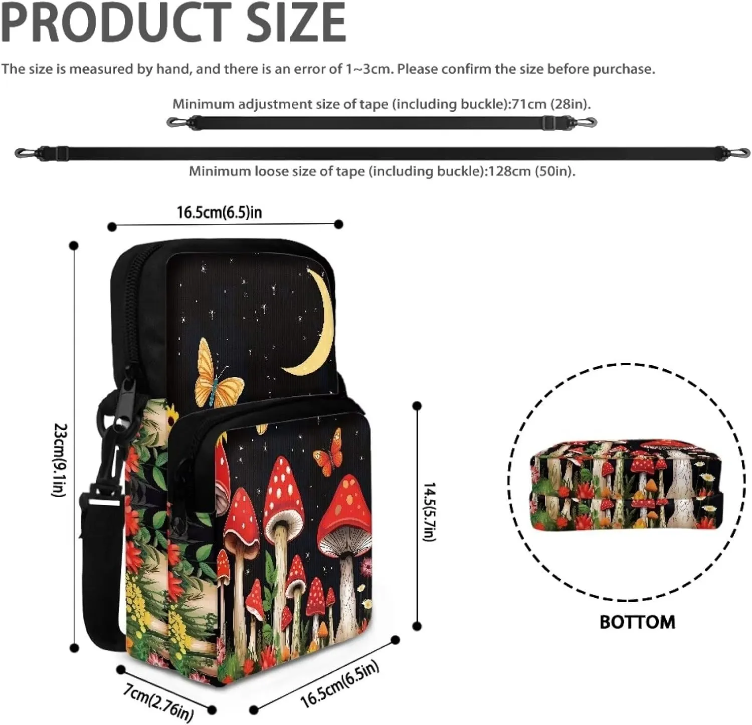 Crossbody Bag for Men Small Cell Phone Purse Wallet Women Shoulder Handbag Travel Gym Bag