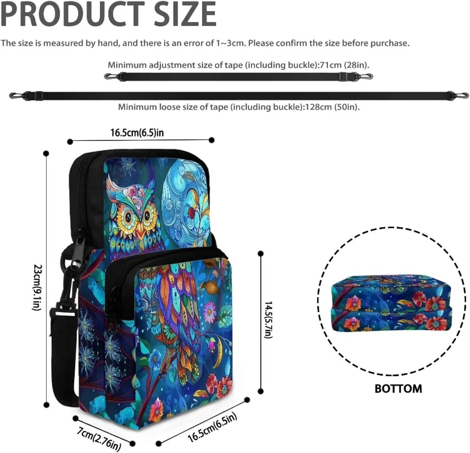 Crossbody Bag for Men Small Cell Phone Purse Wallet Women Shoulder Handbag Travel Gym Bag