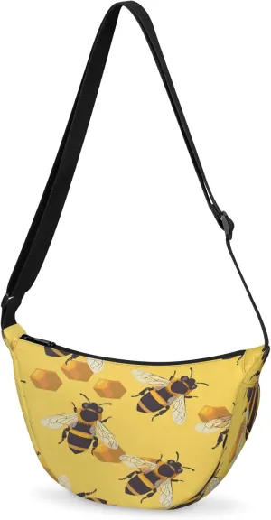 Crossbody Bag for Women Men, Lightweight Small Sling Hobos Dumpling Bag Crescent Purse, Crescent Moon Bags for Travel Shopping Hiking
