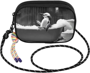 Crossbody Bag Penguin Bathtub Funny for Women Cell Phone Purses Women's Small Shoulder Handbags Wallet Purse with Strap