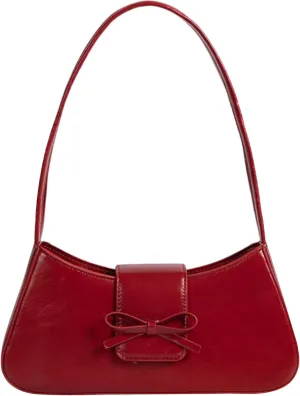Crossbody Bag Purse Satchel Handbag for Women Shoulder Bag,Leather Bag for Women Designer Handbags with Hasp Closure Stylish Trendy Half Moon Bag for Women, Brown Purse, Red/3049