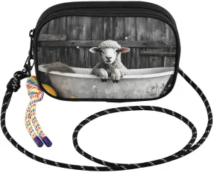 Crossbody Bag Sheep Bathtub for Women Cell Phone Purses Women's Small Shoulder Handbags Wallet Purse with Strap