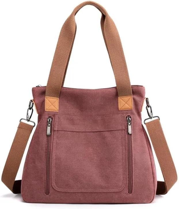 Crossbody Bags for Women Large Tote Bags Laptop Bag Canvas Professional Work Commuter Purse Travel Bag Shoulder Bag Purple