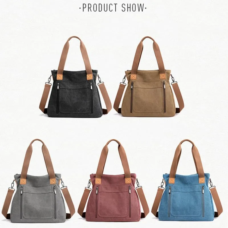 Crossbody Bags for Women Large Tote Bags Laptop Bag Canvas Professional Work Commuter Purse Travel Bag Shoulder Bag Purple