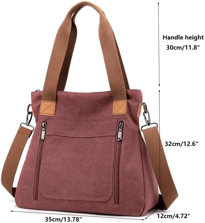 Crossbody Bags for Women Large Tote Bags Laptop Bag Canvas Professional Work Commuter Purse Travel Bag Shoulder Bag Purple