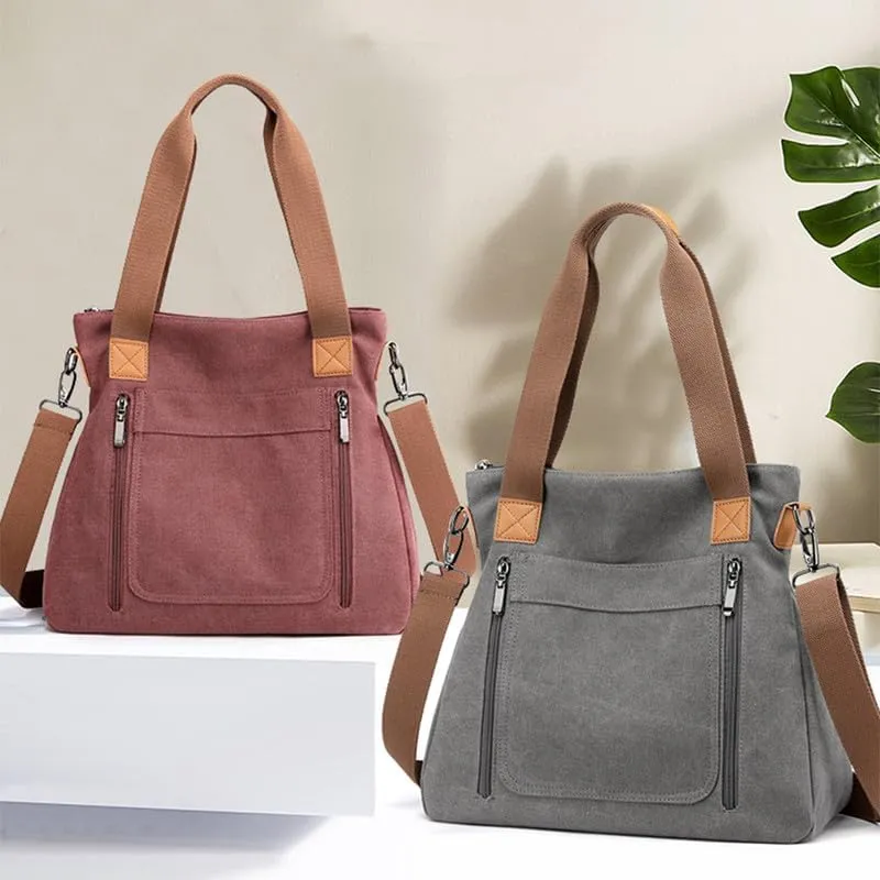Crossbody Bags for Women Large Tote Bags Laptop Bag Canvas Professional Work Commuter Purse Travel Bag Shoulder Bag Purple