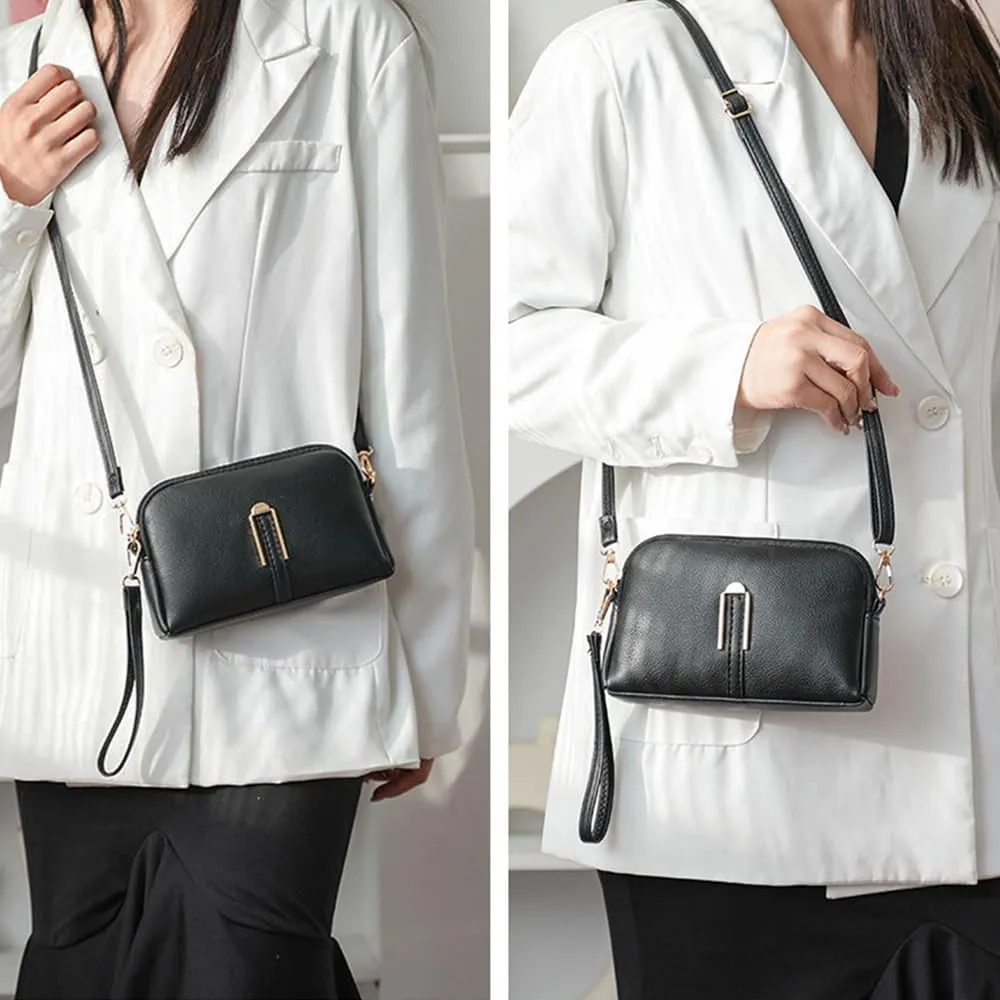 Crossbody Bags for Women, Leather Crossbody Purse Shoulder Bags Lightweight Small Purses for Women