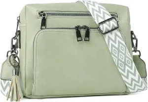 Crossbody Bags for Women MultiPockets Purses for Women Vegan Leather Shoulder Bag with Ajustable Strap for Shopping