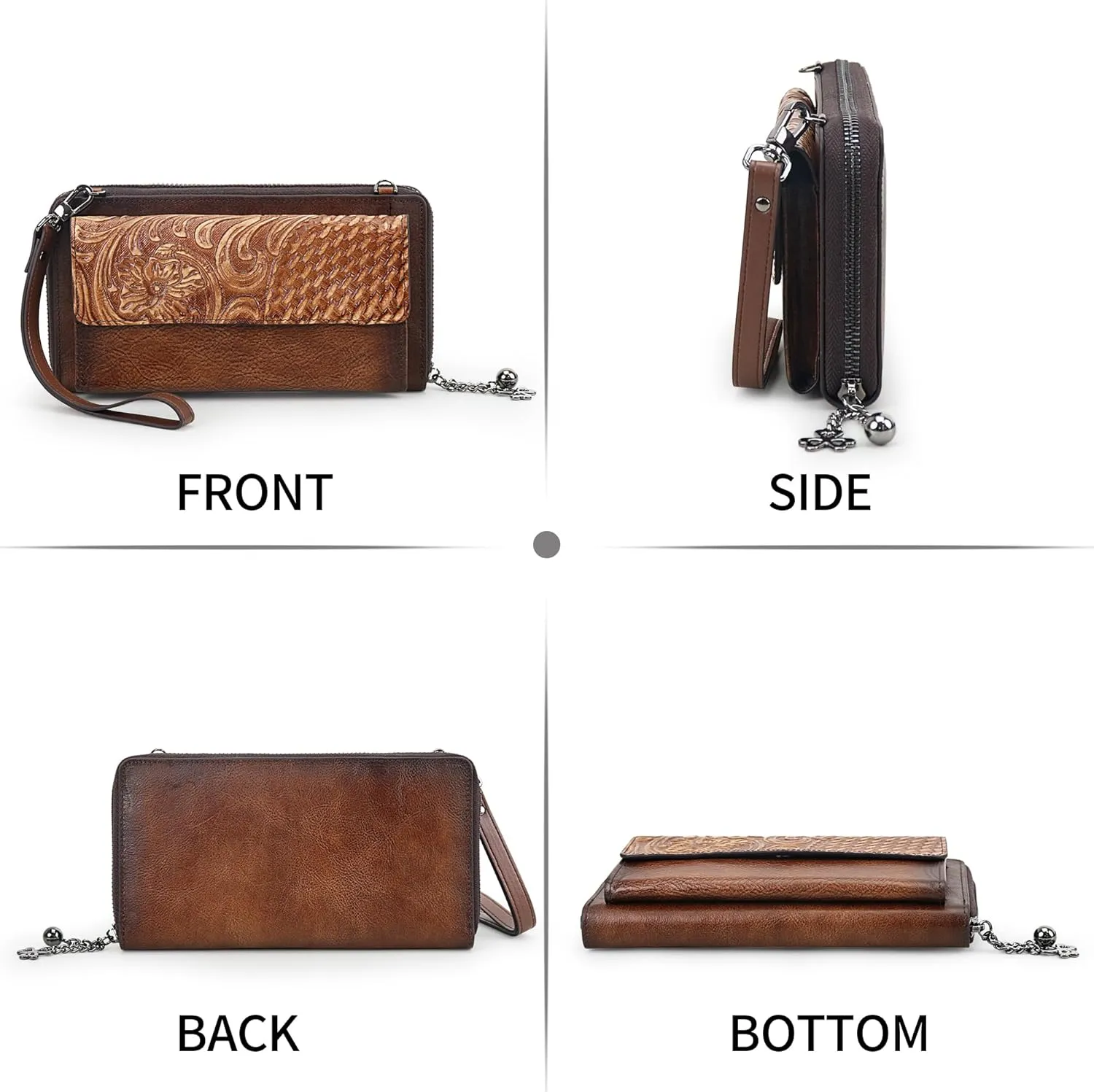 Crossbody Bags For Women, Wristlet Wallet Phone Purse Shoulder handbags Multi-Function Small Clutch Card Holder