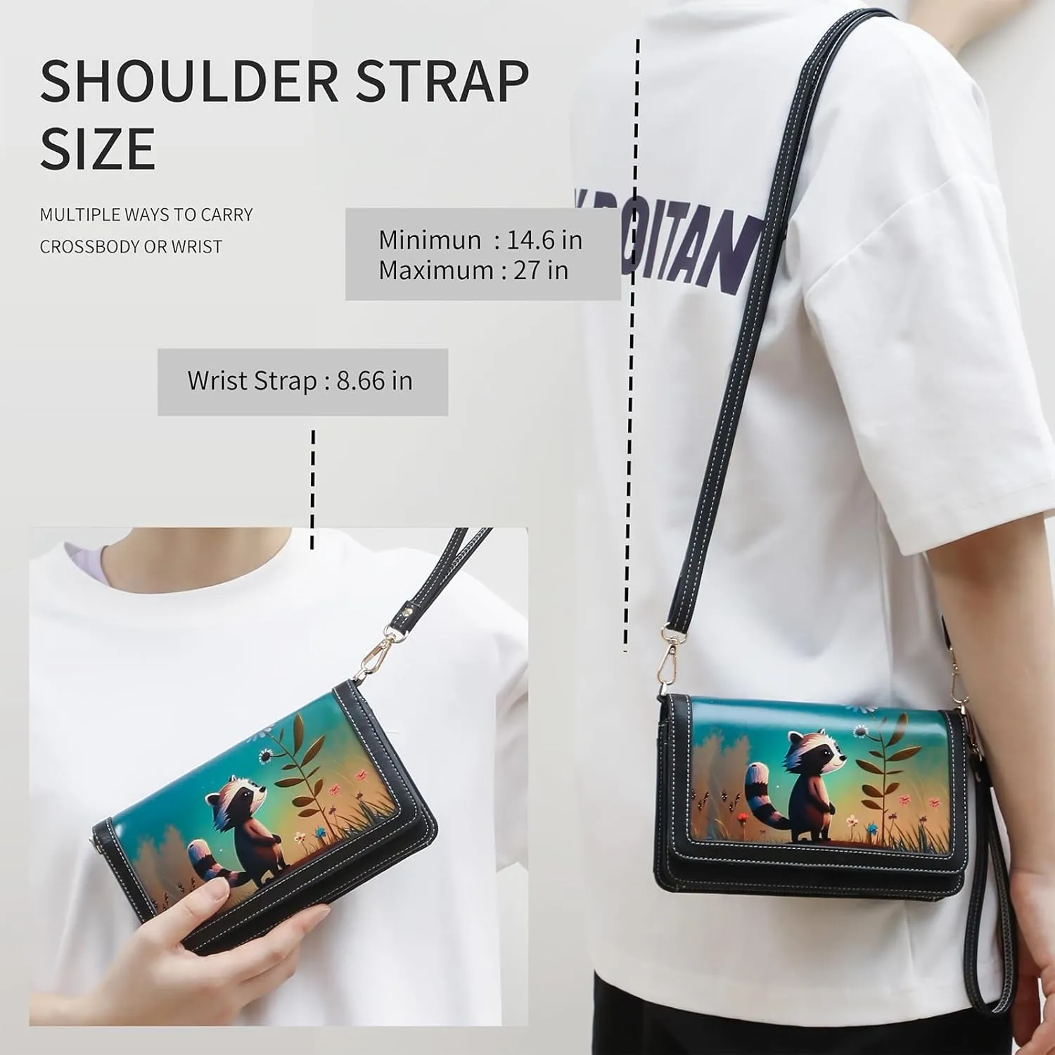 Crossbody Bags For Women Wristlet Wallet Phone Purse Shoulder handbags Multi-Function Small RFID Clutch Card Holder…