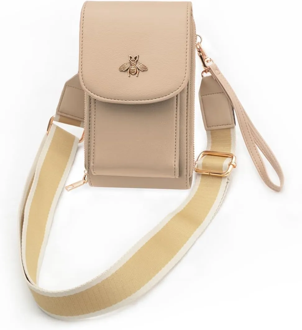 CrossBody Bags with Touchscreen Cell Phone Purse Window Zipper Pocket,RFID Blocking Card Holder iPhone bag for Women