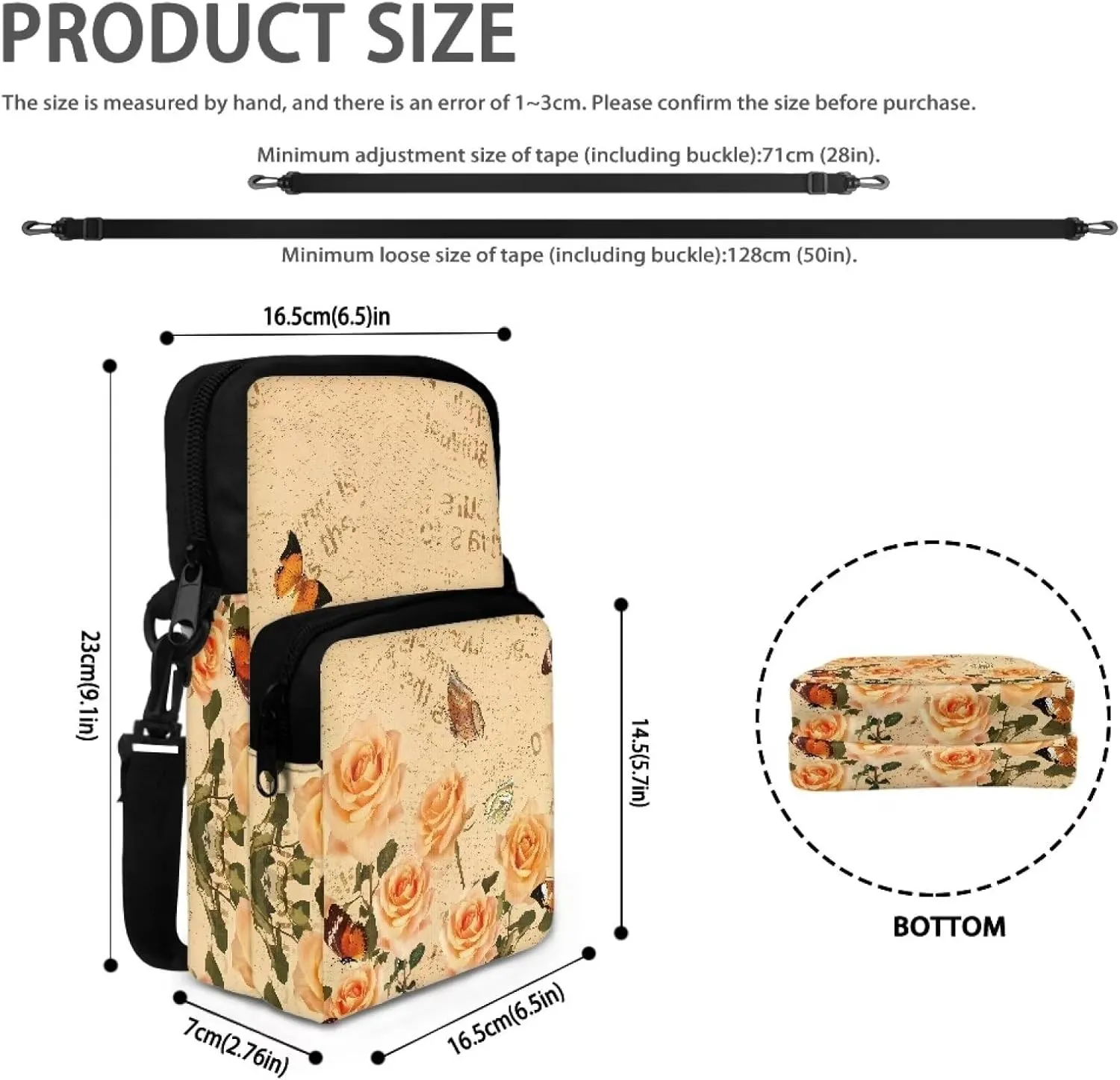Crossbody Phone Bag Shoulder Arm Bag Cell Phone Purse Key Holder Credit Card Organiser Wallet