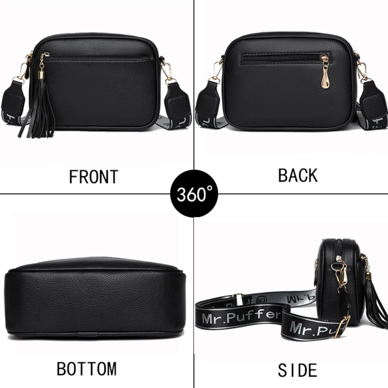 Crossbody Purses for Women Trendy,Vegan Leather Medium Crossbody Bag,Women's Crossbody Travel Purse Built in Wallet