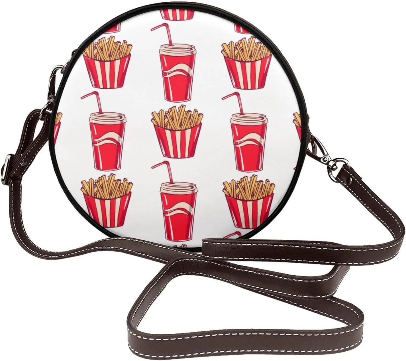 Crossbody Shoulder Bags for Women Small Round Satchel Handbags Purse