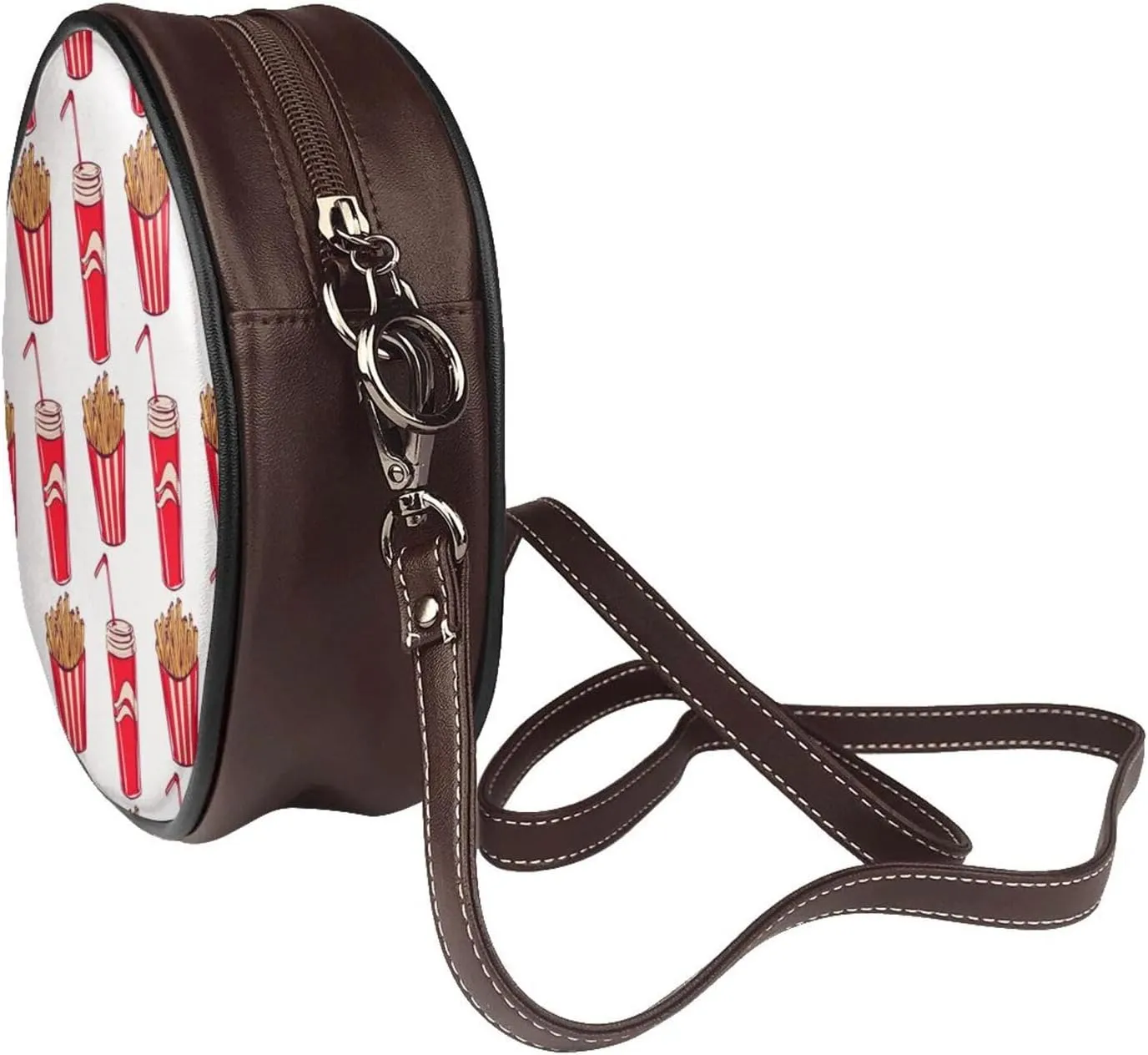 Crossbody Shoulder Bags for Women Small Round Satchel Handbags Purse