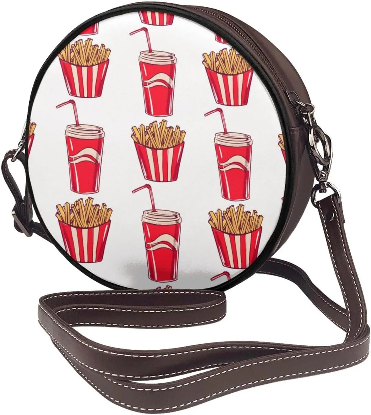 Crossbody Shoulder Bags for Women Small Round Satchel Handbags Purse