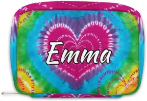 Custom Name Cosmetic Bag, Tie Dye Design Personalized Bridesmaid Makeup Bag, Personalised Gift for Bridesmaid, Tie Dye Travel Makeup Bag, Bridesmaid Gifts, Organizer