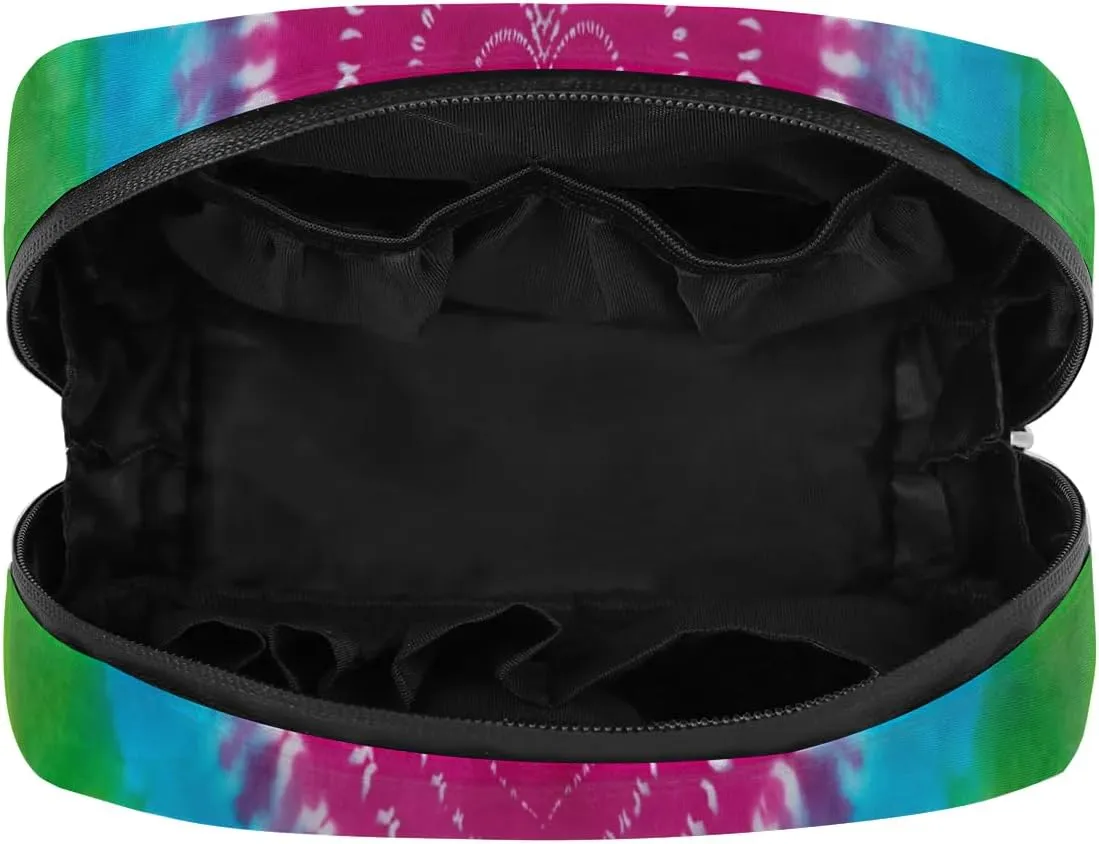 Custom Name Cosmetic Bag, Tie Dye Design Personalized Bridesmaid Makeup Bag, Personalised Gift for Bridesmaid, Tie Dye Travel Makeup Bag, Bridesmaid Gifts, Organizer