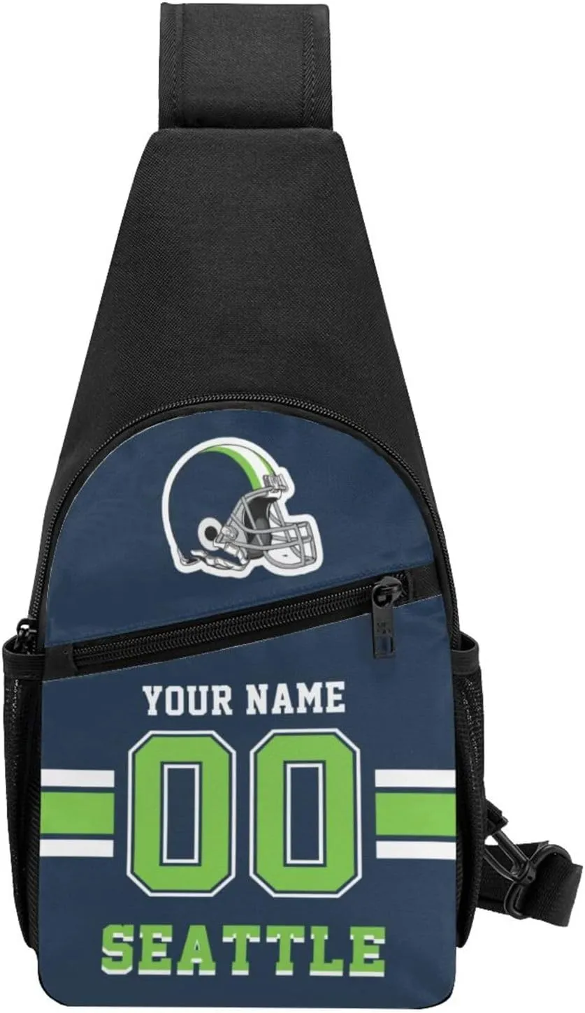 Custom Sling Bag, Personalized Crossbody Bags with Name and Number, Customize Sling Shoulder Backpack