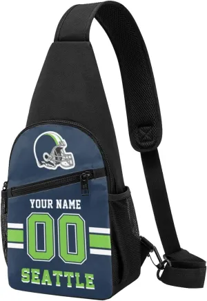 Custom Sling Bag, Personalized Crossbody Bags with Name and Number, Customize Sling Shoulder Backpack