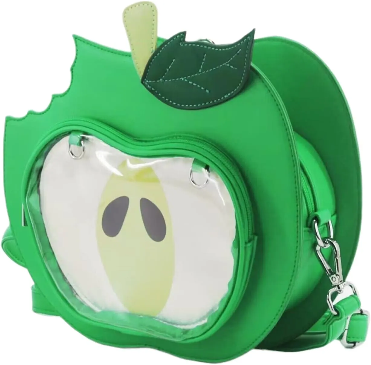 Cute A Bitten Apple Ita Bag Backpack Kawaii Pin Display Shoulder Purse Crossbody Bag