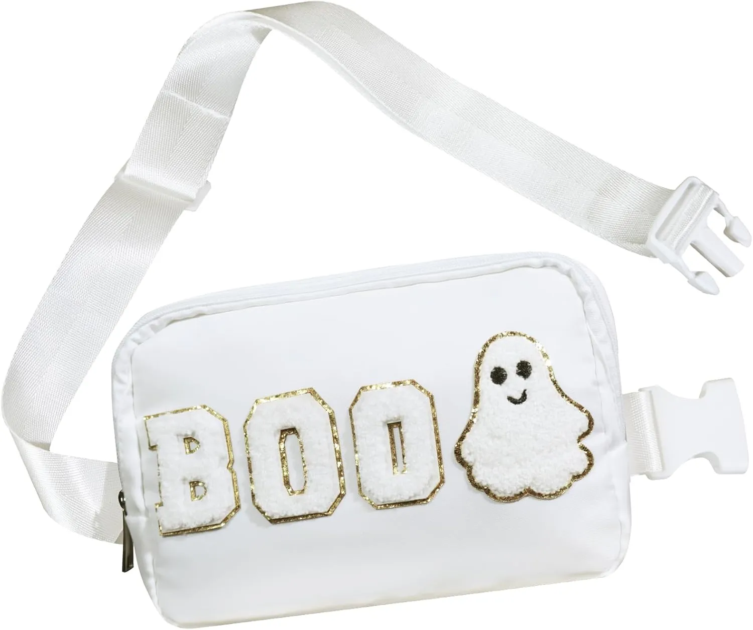 Cute Halloween Ghost Purse Crossbody Fanny Pack – Spooky Boo Basket Stuffer, Halloween Gifts for Women, Kids, Teens, Girls – Fun Halloween Costume Accessory Trendy Stuff