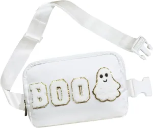 Cute Halloween Ghost Purse Crossbody Fanny Pack – Spooky Boo Basket Stuffer, Halloween Gifts for Women, Kids, Teens, Girls – Fun Halloween Costume Accessory Trendy Stuff